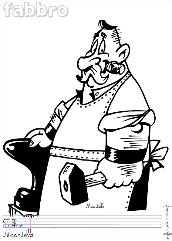 coloriage forgeron 3